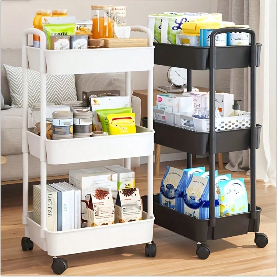 Home Office Furniture Sets - Troli Utilitas 3 Tingkat dengan Laci