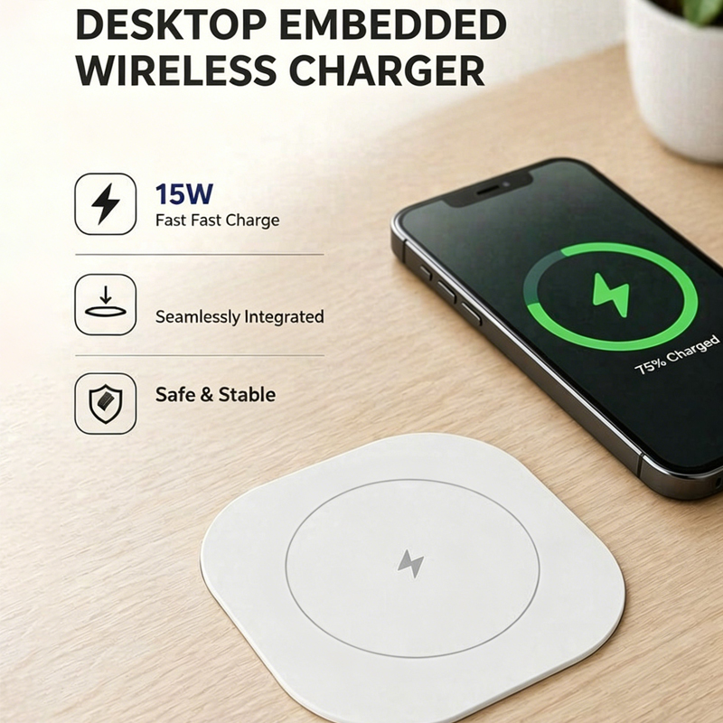 Home Office Uk - Stasiun Pengisian Daya Desktop Terintegrasi 15W