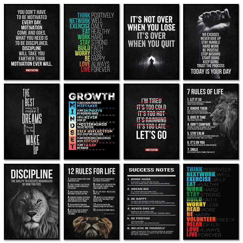 Home Office Quotes - 1 Buah Poster Kutipan Motivasi Tanpa