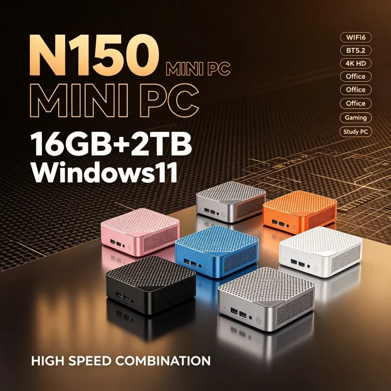 Home Office Windows 11 - PC Mini Desktop Andal Core N150