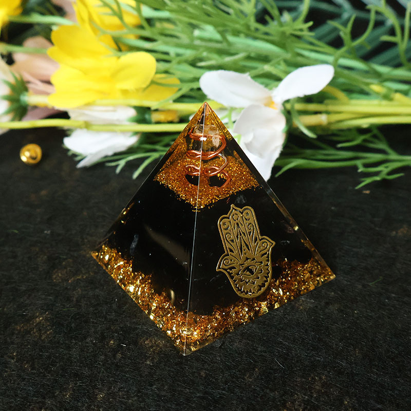Home Office Free - Piramida Resin Kristal Tangan Hamsa, Piramida