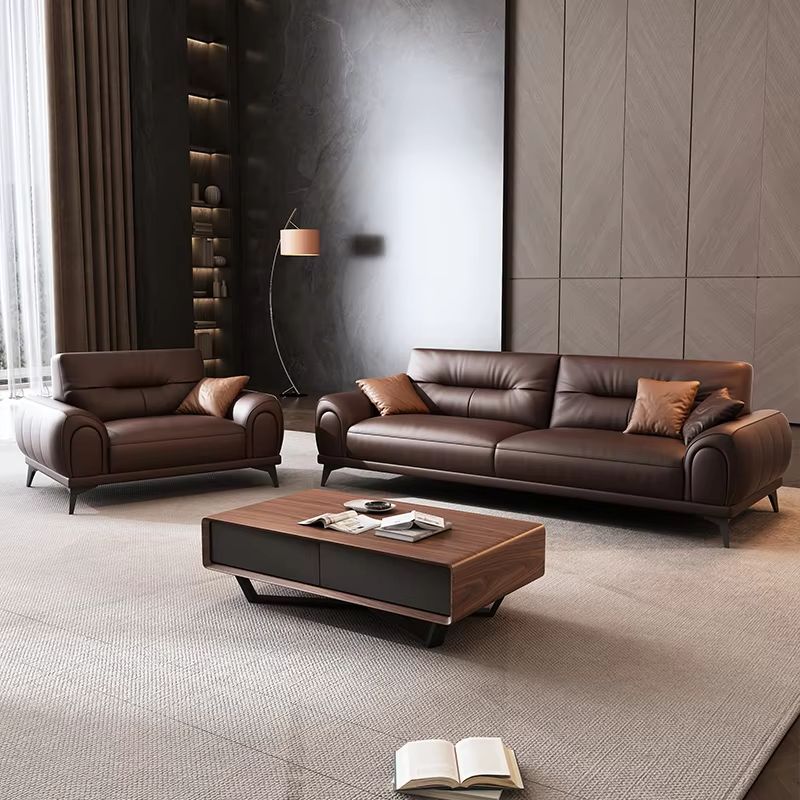 Home Office Furniture Sets - Set Sofa Kulit Kantor Modern Sederhana