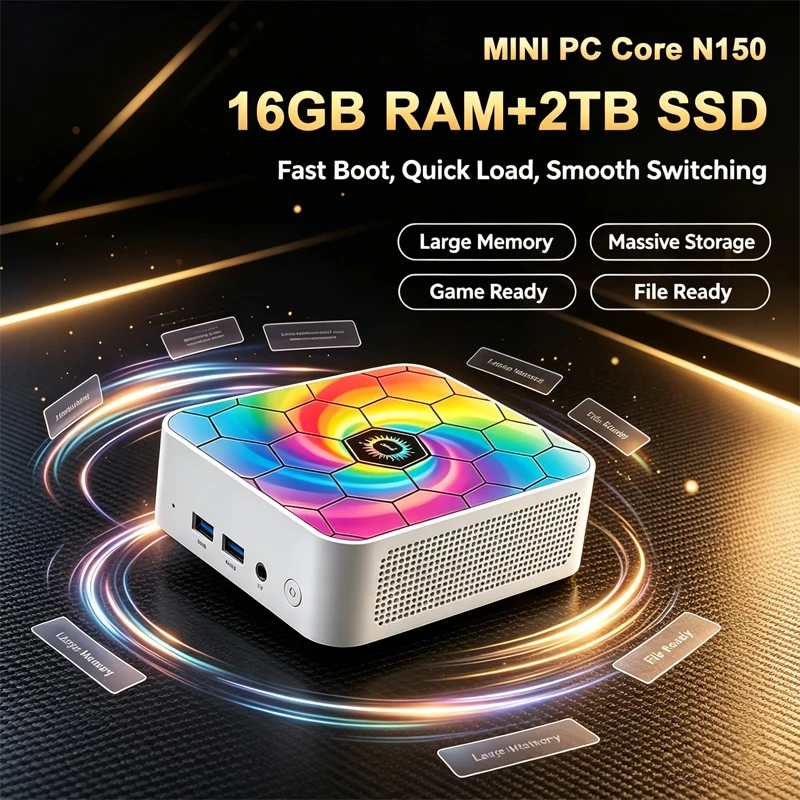 Home Office Windows 11 - PC Desktop Mini Intel N150 16GB