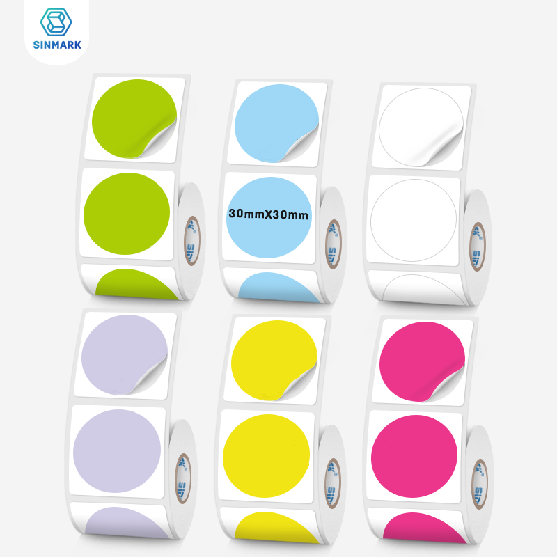 Label Maker Machine - Stiker kertas Thermal Label warna bundar