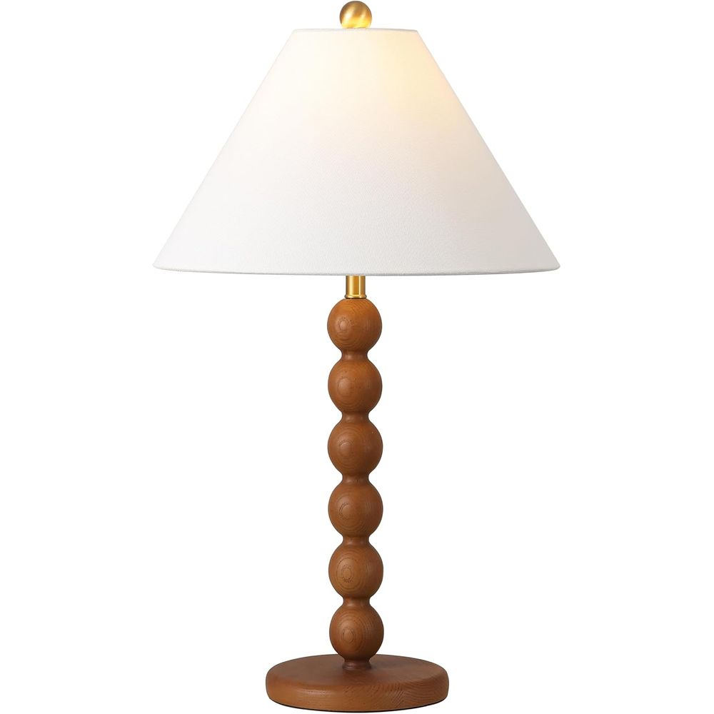Home Office Desk - Lampu Meja Bola Bertumpuk Resin Coklat