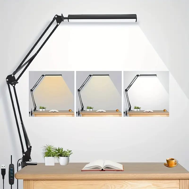 Home Office Desk - Lampu Meja LED untuk Rumah, Membaca,