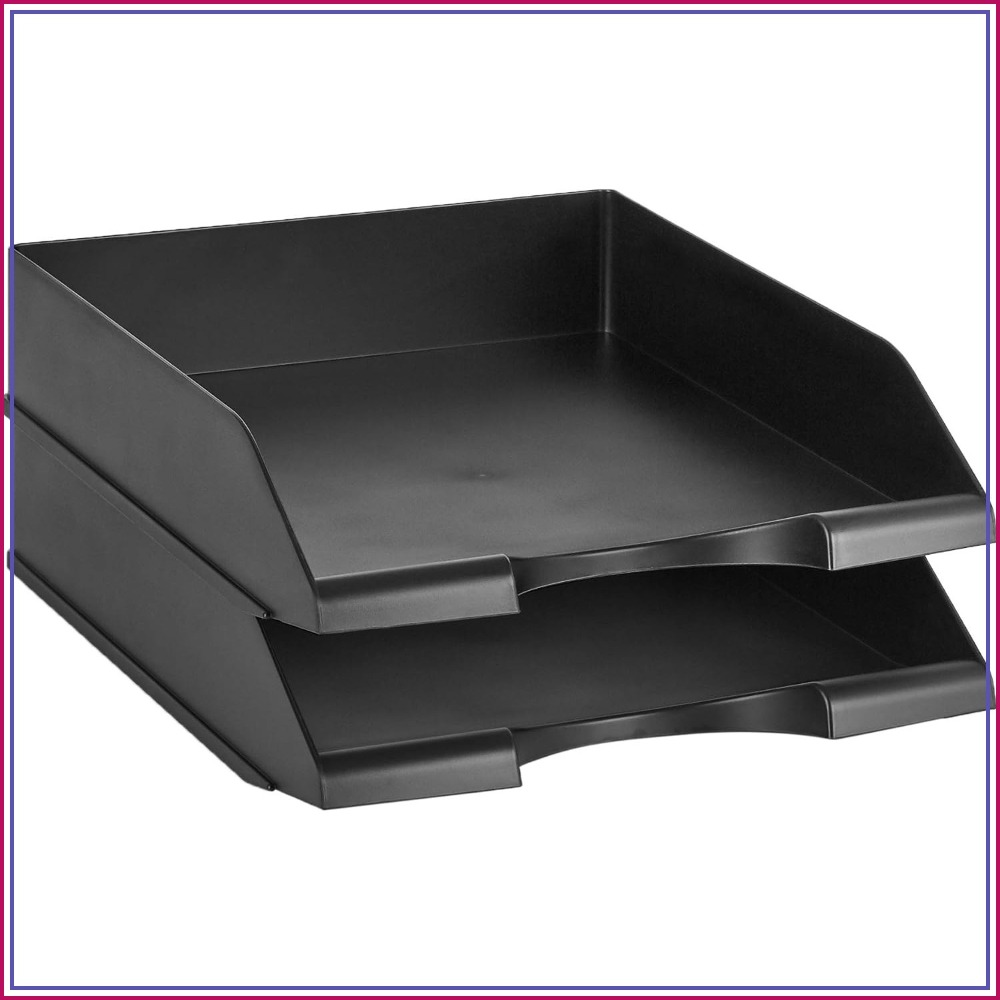 Letter Tray Desk - Organizer Meja yang Dapat Ditumpuk, 2