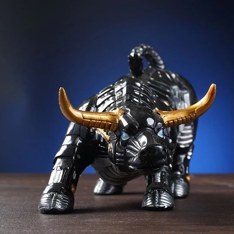 Home Office Marketing - Patung Robot Banteng Futuristik, Figur Dekorasi