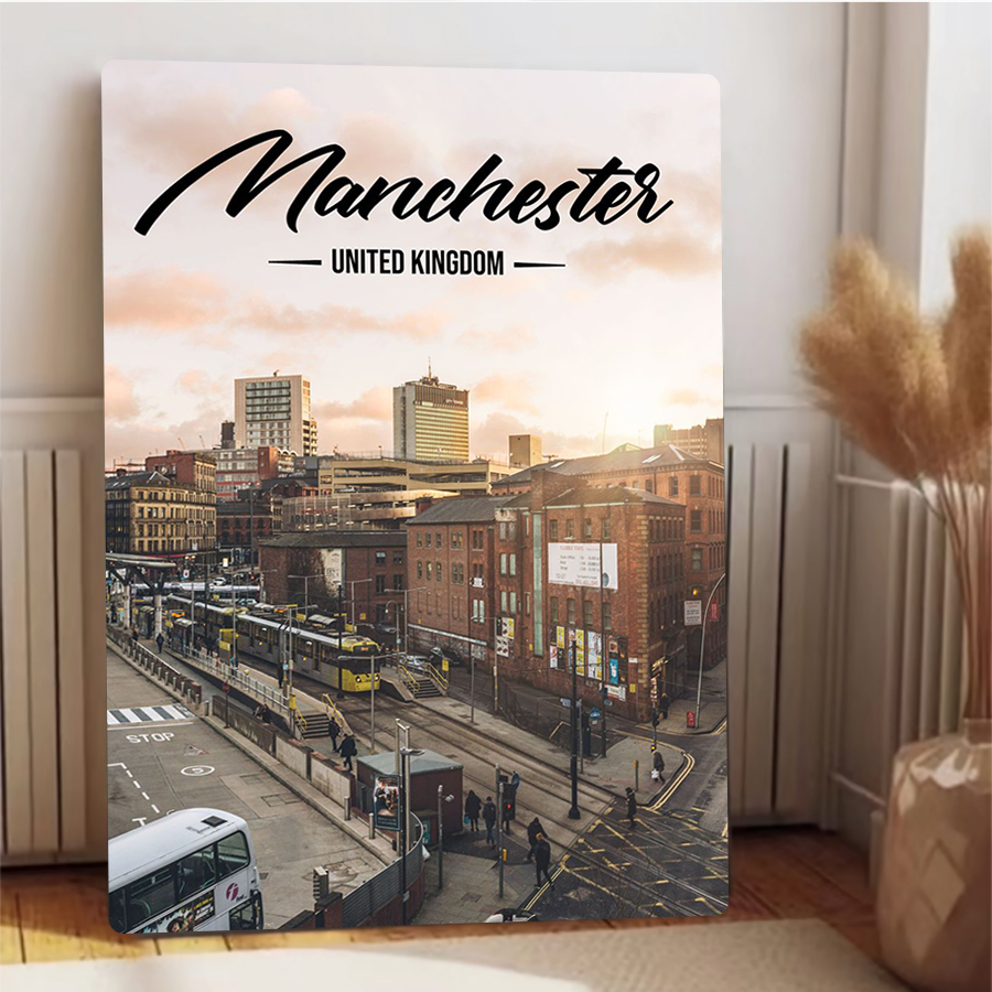 Seni Dinding Logam Manchester  - Home Office Uk ulasan dan harga