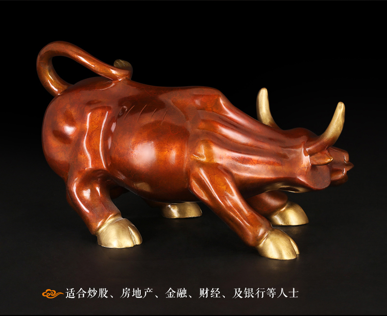 Patung banteng perunggu 30CM - - Home Office Marketing ulasan dan harga