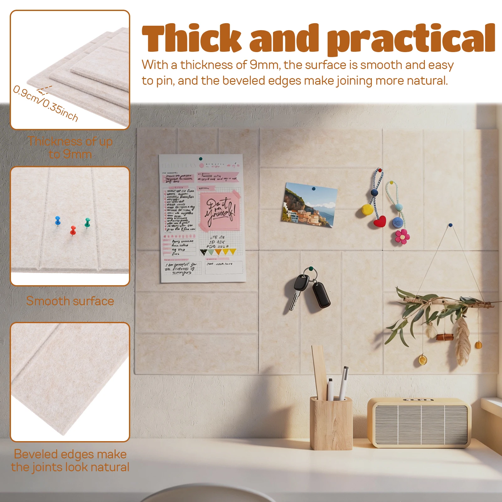 6/12 Buah Papan Buletin Felt,  - Home Office Alternative ulasan dan harga