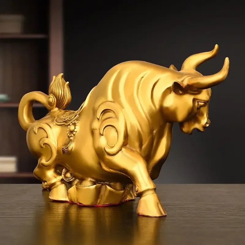 Ornamen Sapi Tembaga Feng Shui - Home Office Marketing ulasan dan harga