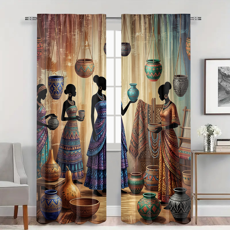 Tirai Pasar Etnik Bohemian, Pe - Home Office Marketing ulasan dan harga