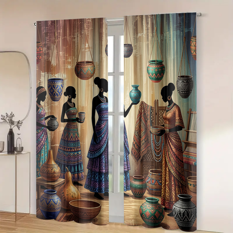 Tirai Pasar Etnik Bohemian, Pe - Home Office Marketing ulasan dan harga