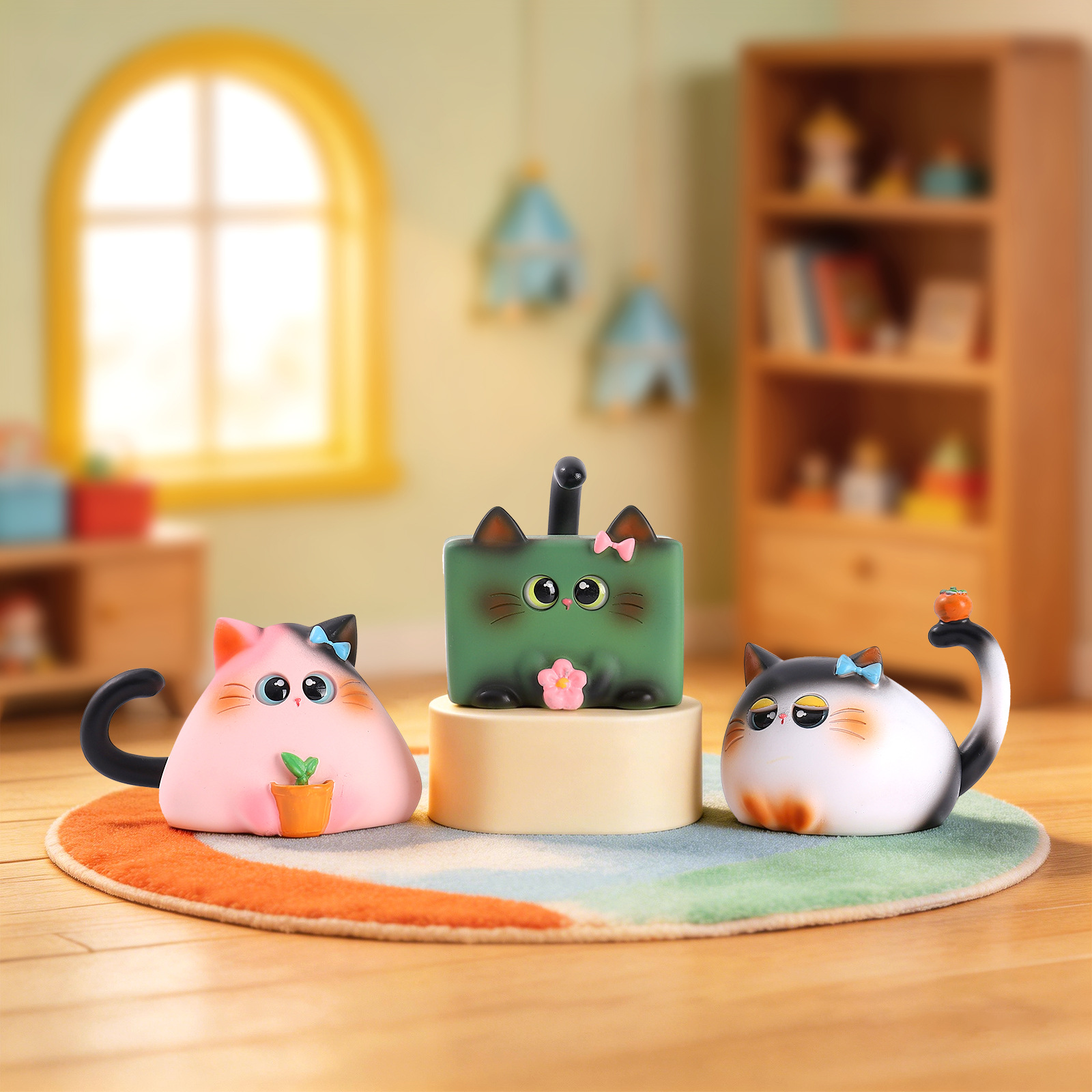 Figur Kucing Blind Box Resin K - Home Office Desk Ideas ulasan dan harga