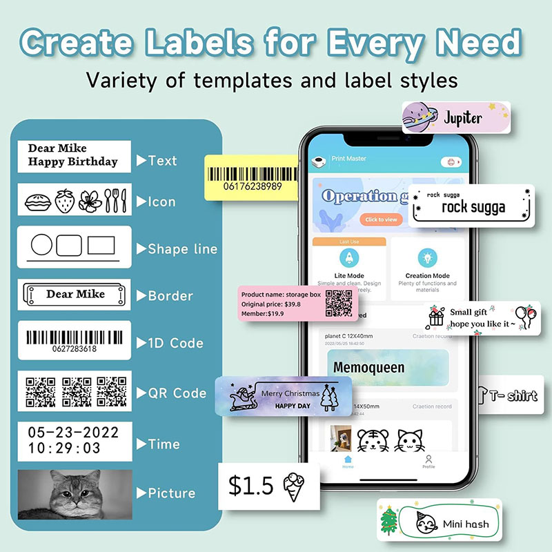 P15 Stiker Printer Label 12*40 - Label Maker Machine ulasan dan harga