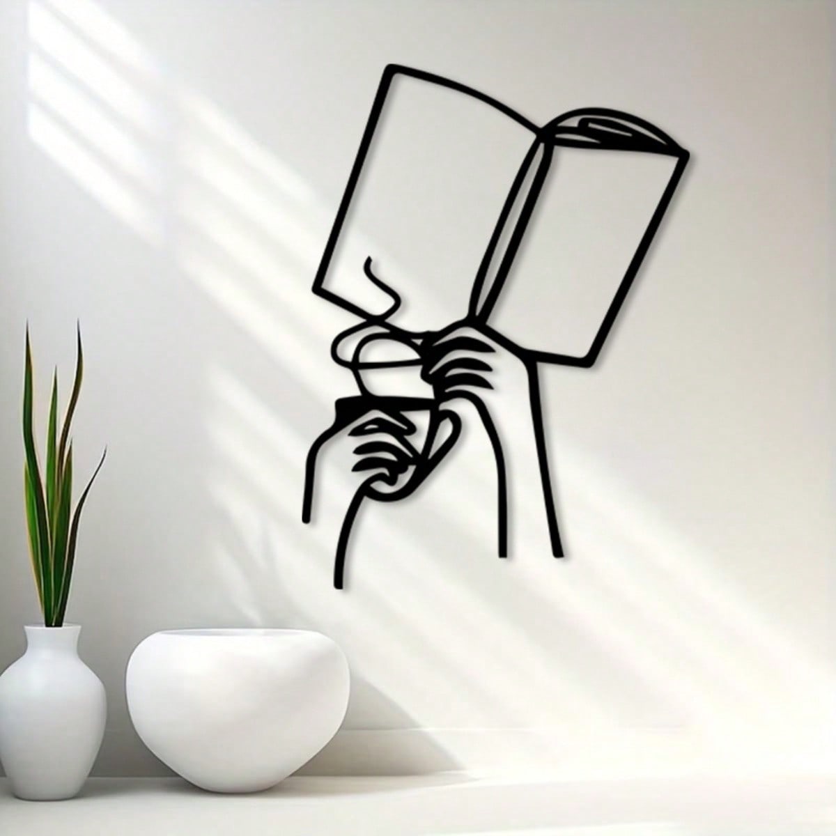 Seni Dinding Besi Buku Kucing  - Home Office And Library ulasan dan harga