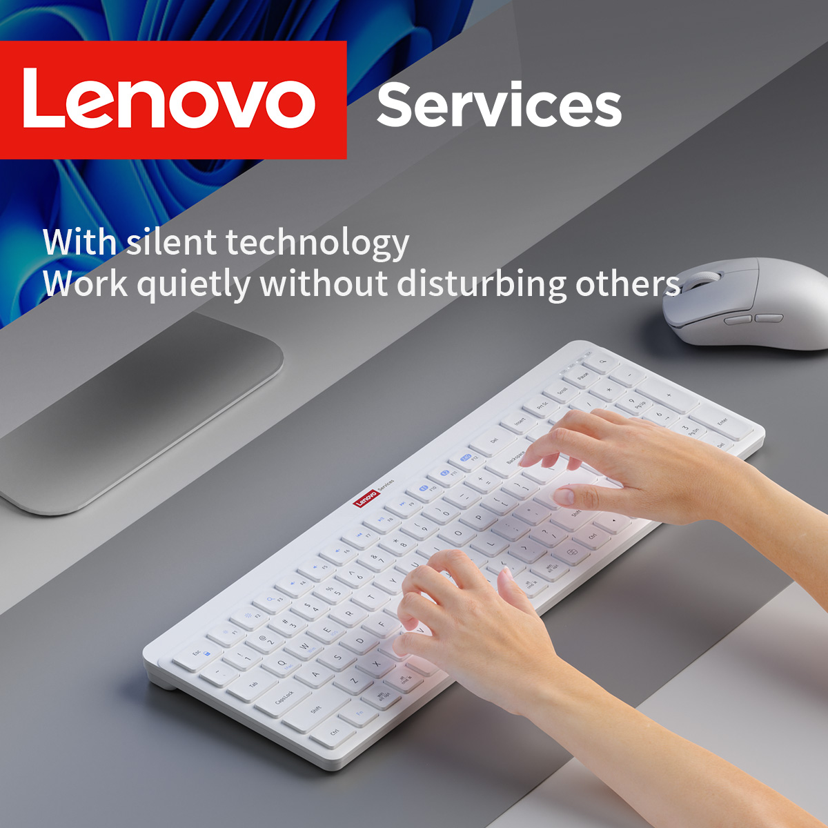 Keyboard Nirkabel Lenovo Dual  - Home Office Uk ulasan dan harga