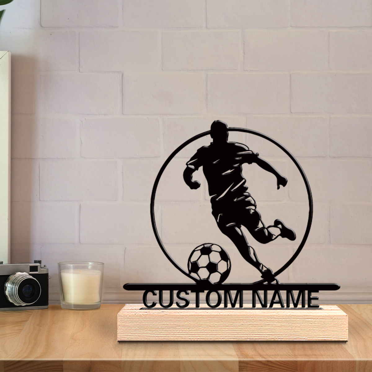 Patung Logam Pemain Sepak Bola - Home Office Desk Ideas ulasan dan harga