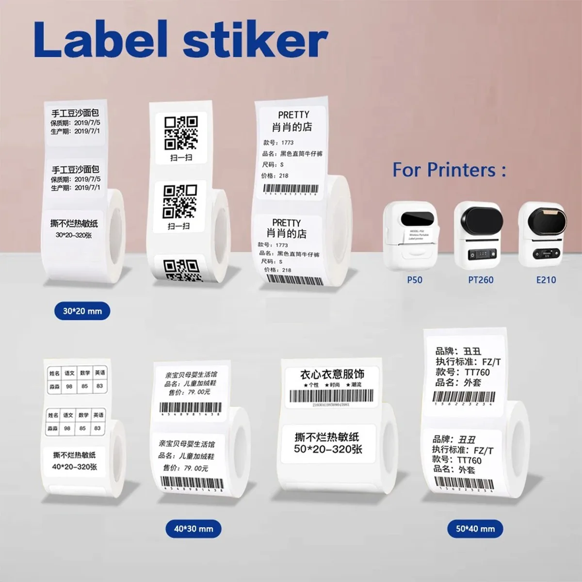Stiker termal kertas termal pe - Label Maker Machine ulasan dan harga