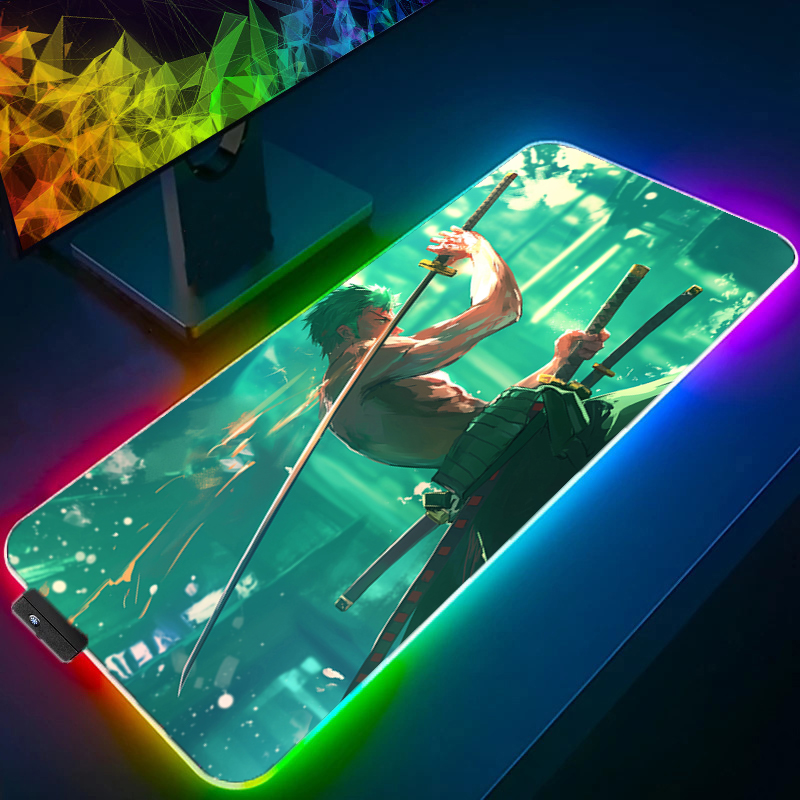 ONE PIECE Zoro Mouse Pad RGB A - Home Office Keyboard And Mouse ulasan dan harga