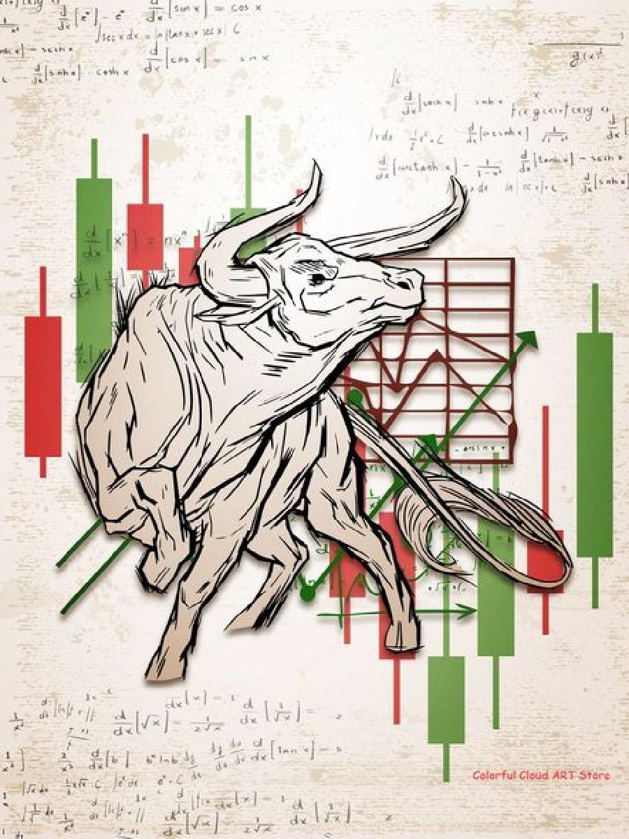 Wall Street Bull Bear Market C - Home Office Marketing ulasan dan harga