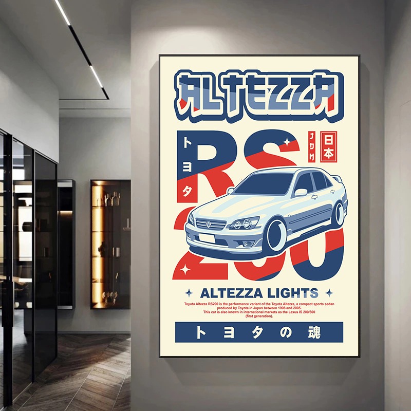Poster Mobil JDM Minimalis Mod - Home Office Marketing ulasan dan harga