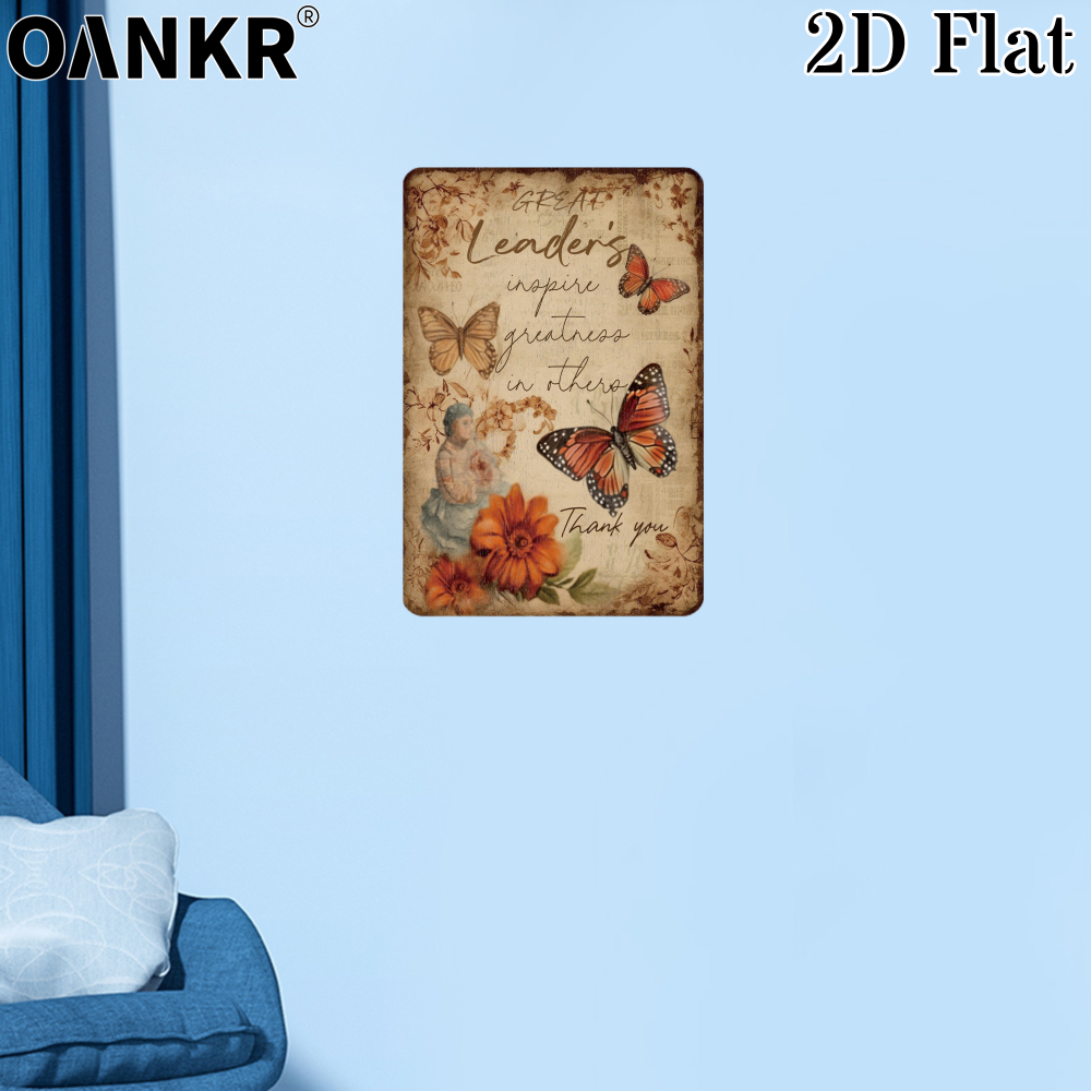 Papan Logam Vintage Motif Kupu - Home Office Quotes ulasan dan harga