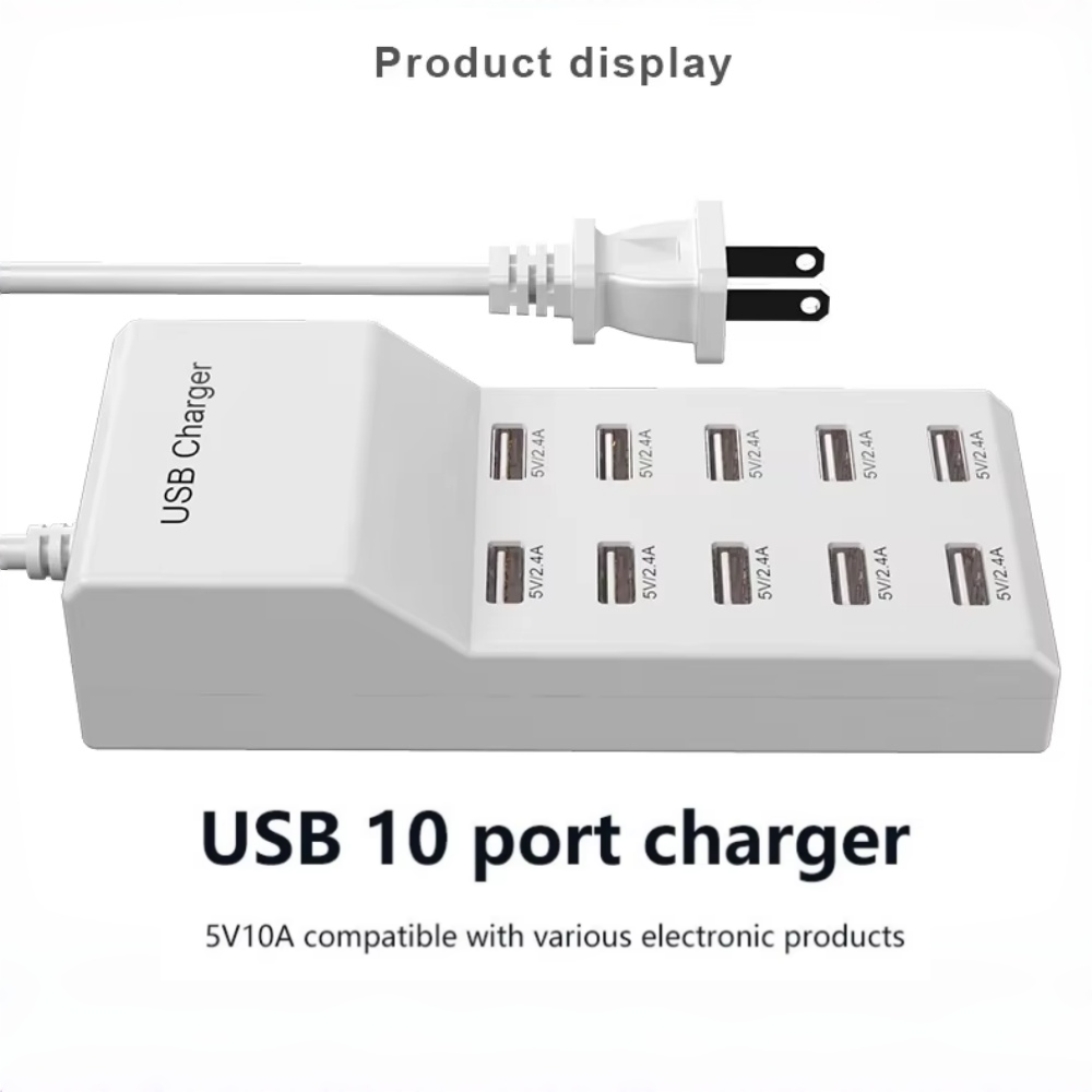 Hub USB 10 Port Pengisi Daya C - Home Office Uk ulasan dan harga