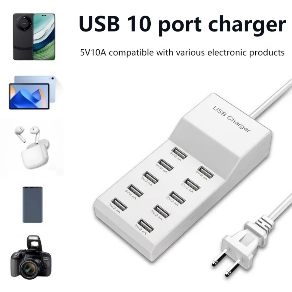 Hub USB 10 Port Pengisi Daya C - Home Office Uk ulasan dan harga