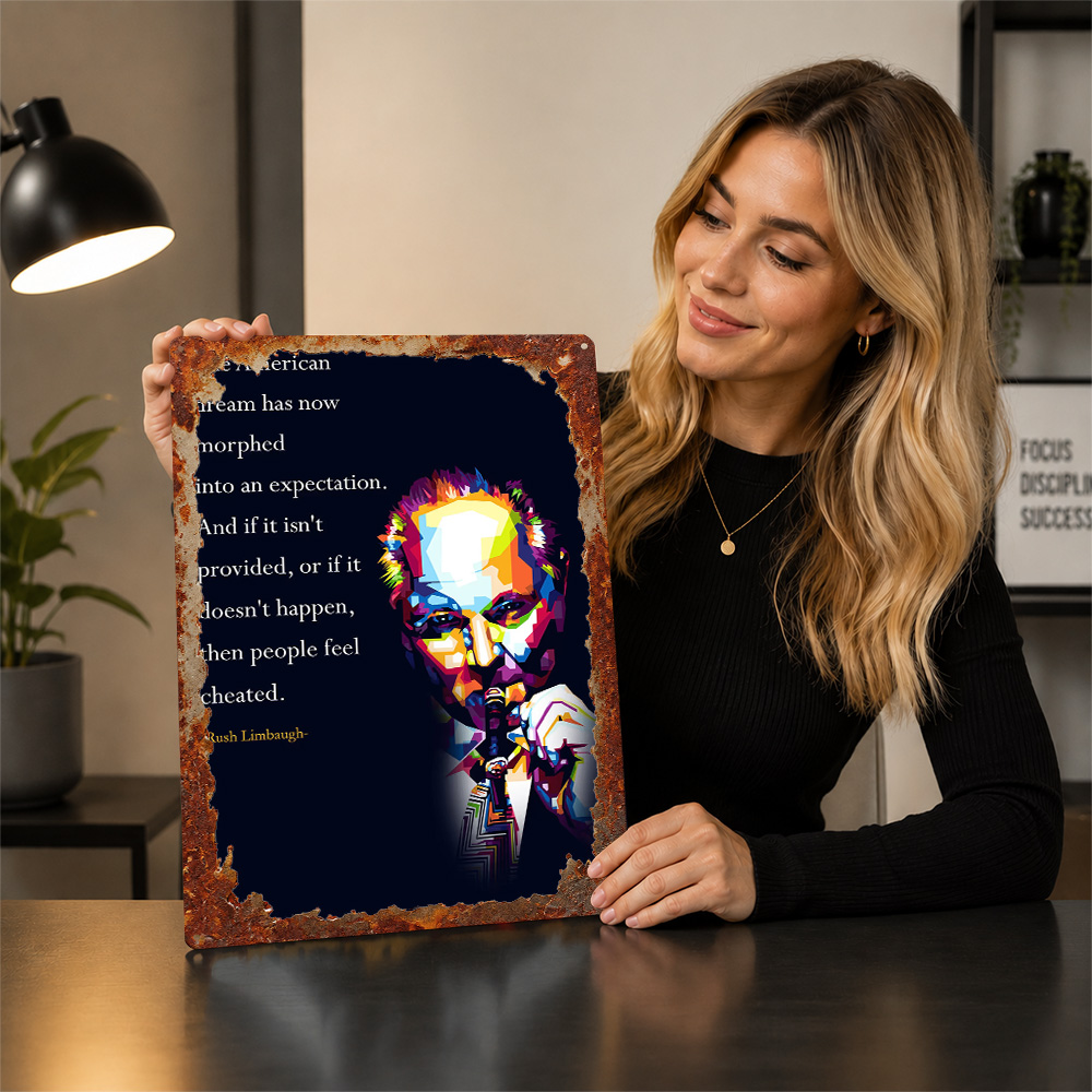 Kutipan Rush Limbaugh Poster L - Home Office Quotes ulasan dan harga