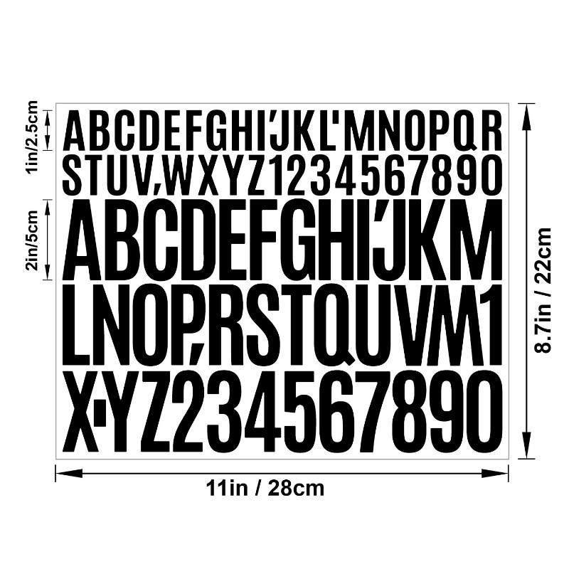 Stiker angka alfabet campur 1  - Letter Tray Desk ulasan dan harga