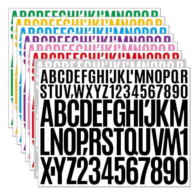 Stiker angka alfabet campur 1  - Letter Tray Desk ulasan dan harga