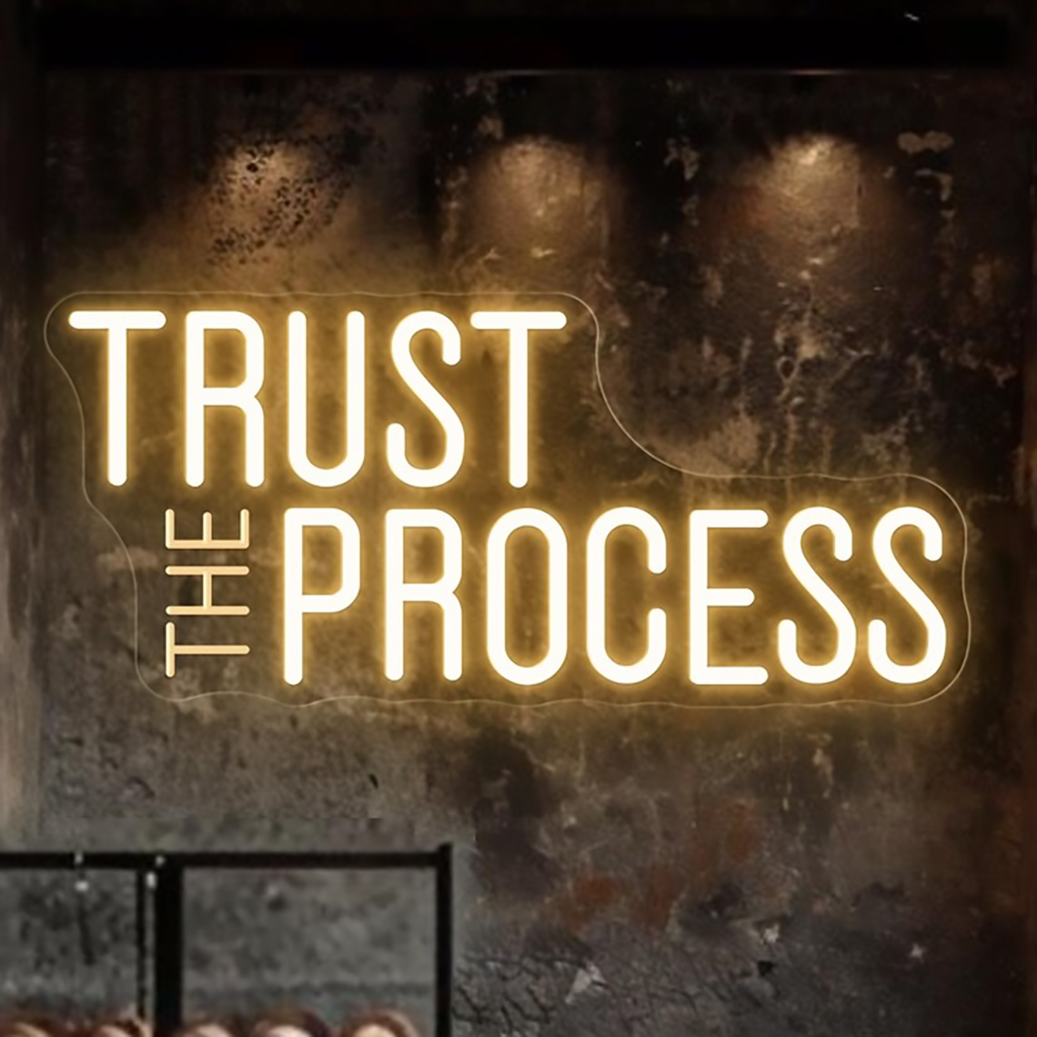 Tanda Neon Trust The Process,  - Home Office Quotes ulasan dan harga