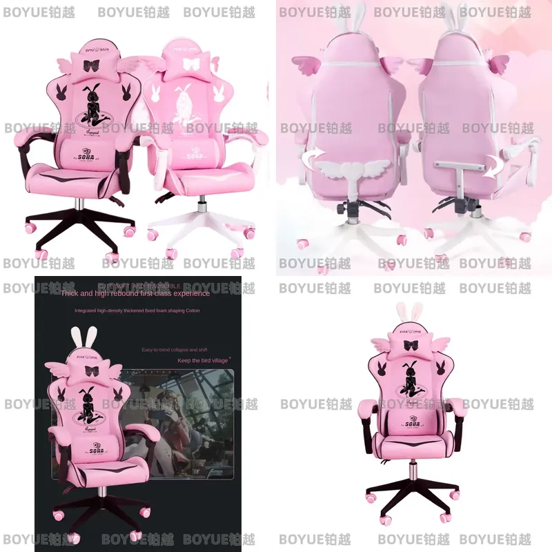 Kursi Gaming Pink Ergonomis, K - Home Office Desk ulasan dan harga