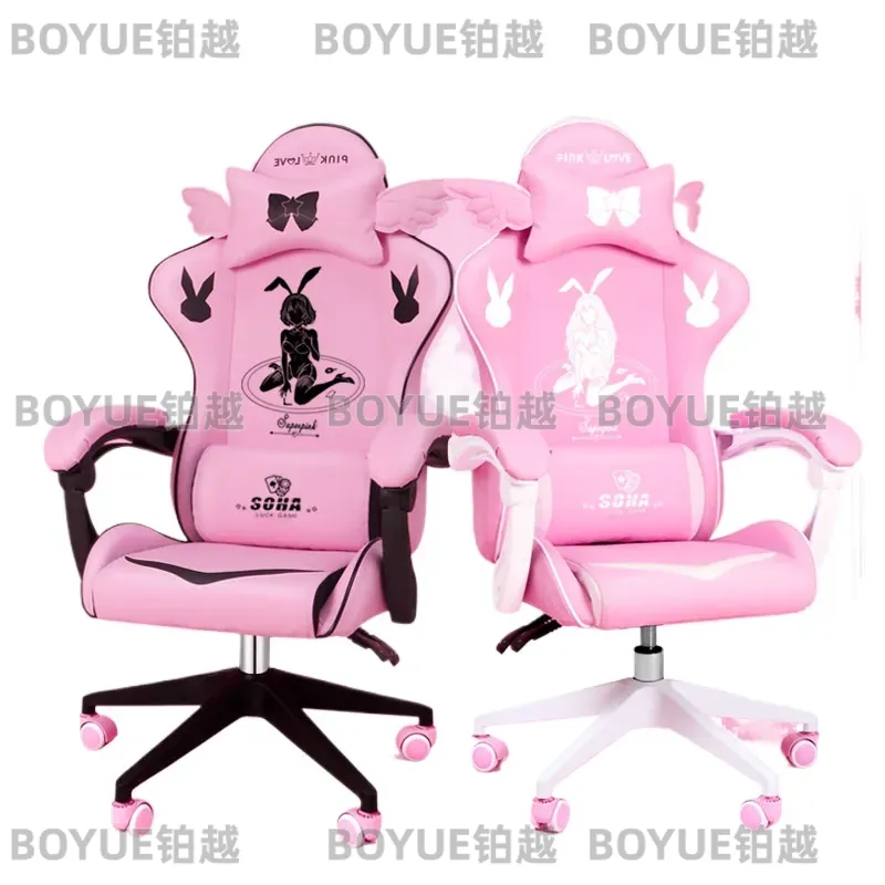 Kursi Gaming Pink Ergonomis, K - Home Office Desk ulasan dan harga