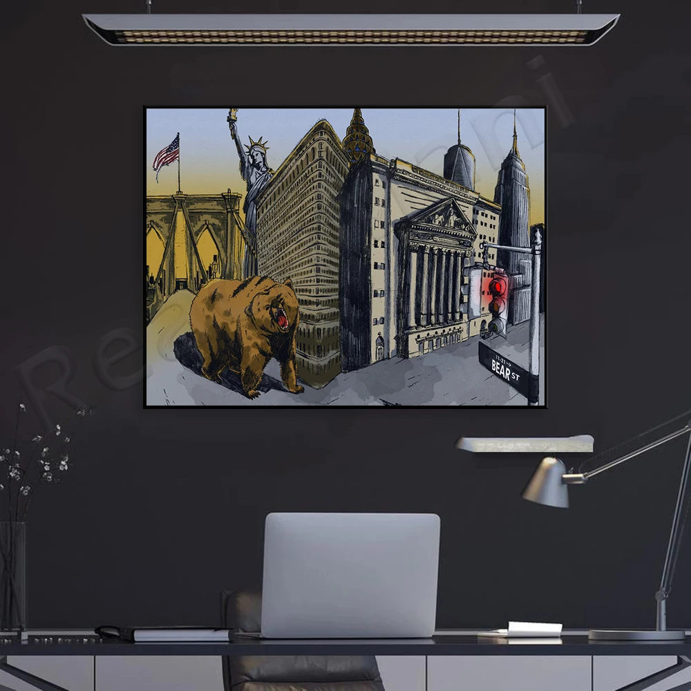 Karya Seni Beruang |   New Yor - Home Office Marketing ulasan dan harga