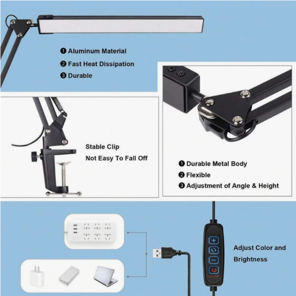 Lampu Meja LED untuk Rumah, Me - Home Office Desk ulasan dan harga