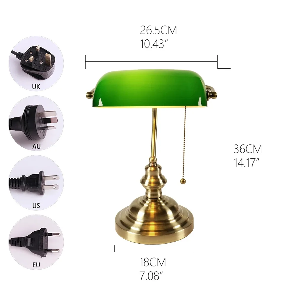 Lampu meja kaca sakelar ritsle - Home Office And Library ulasan dan harga