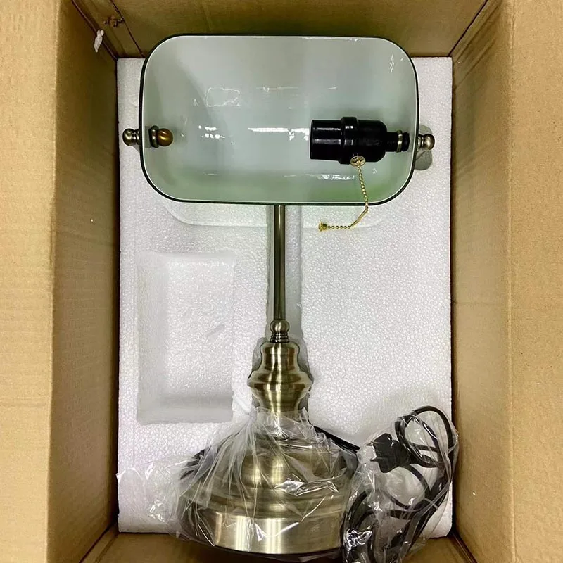 Lampu meja kaca sakelar ritsle - Home Office And Library ulasan dan harga