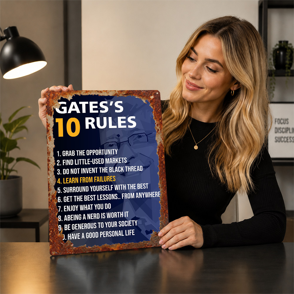 Poster Kutipan Bill Gates, Sen - Home Office Quotes ulasan dan harga