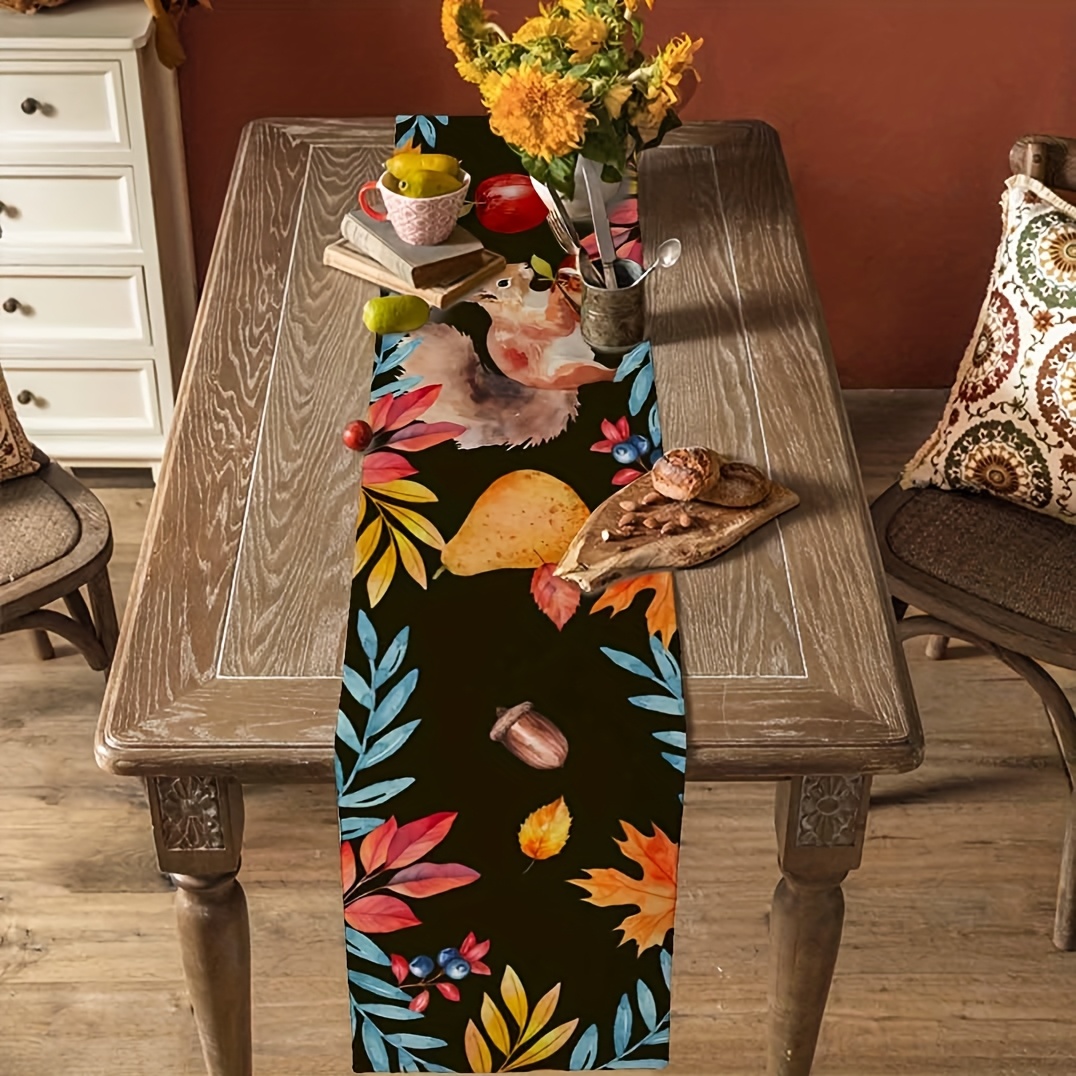 Autumn Leaves Table Runway - D - Home Office Marketing ulasan dan harga