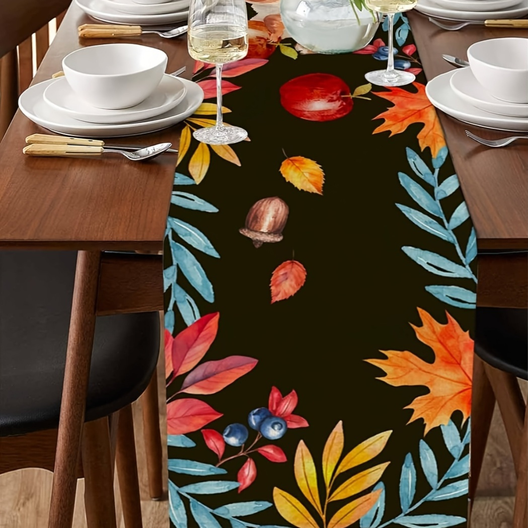 Autumn Leaves Table Runway - D - Home Office Marketing ulasan dan harga