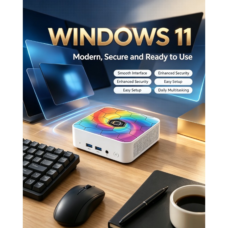 Mini PC Slim Multicolor Core I - Home Office Windows 11 ulasan dan harga